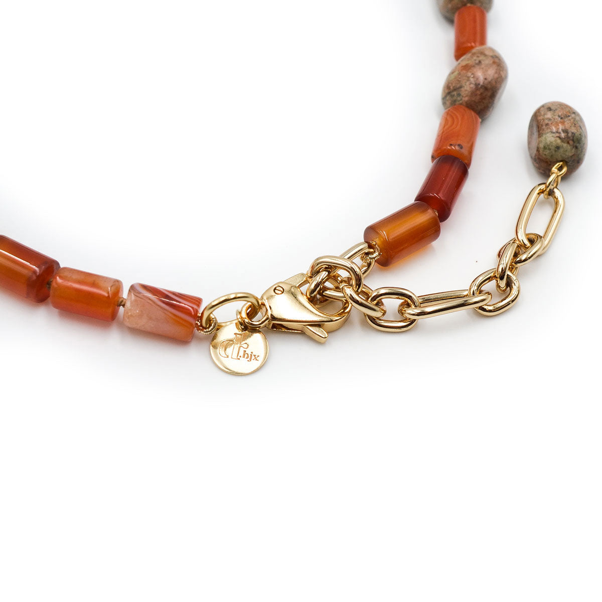 Beaded Agate and Jasper necklace