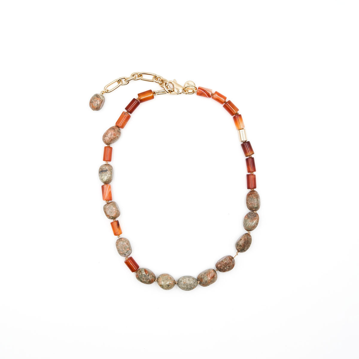 Beaded Agate and Jasper necklace