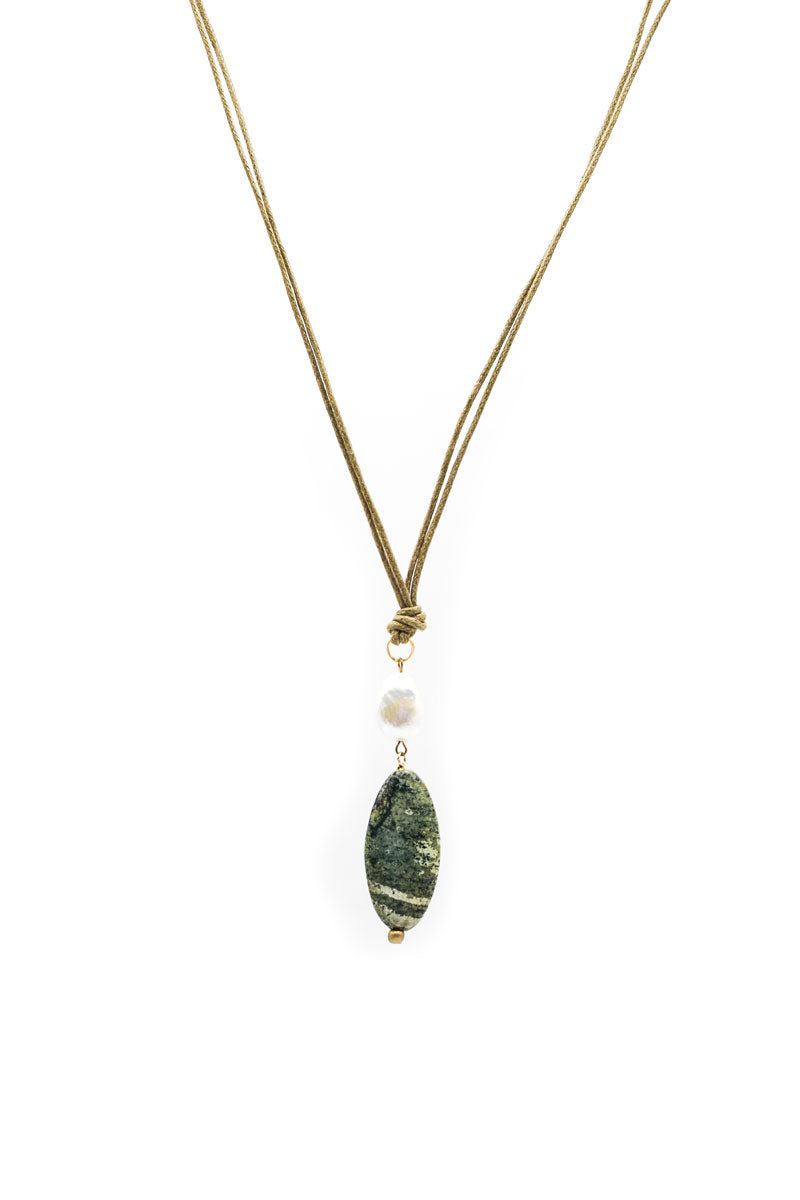 Amulet - Green tones necklace