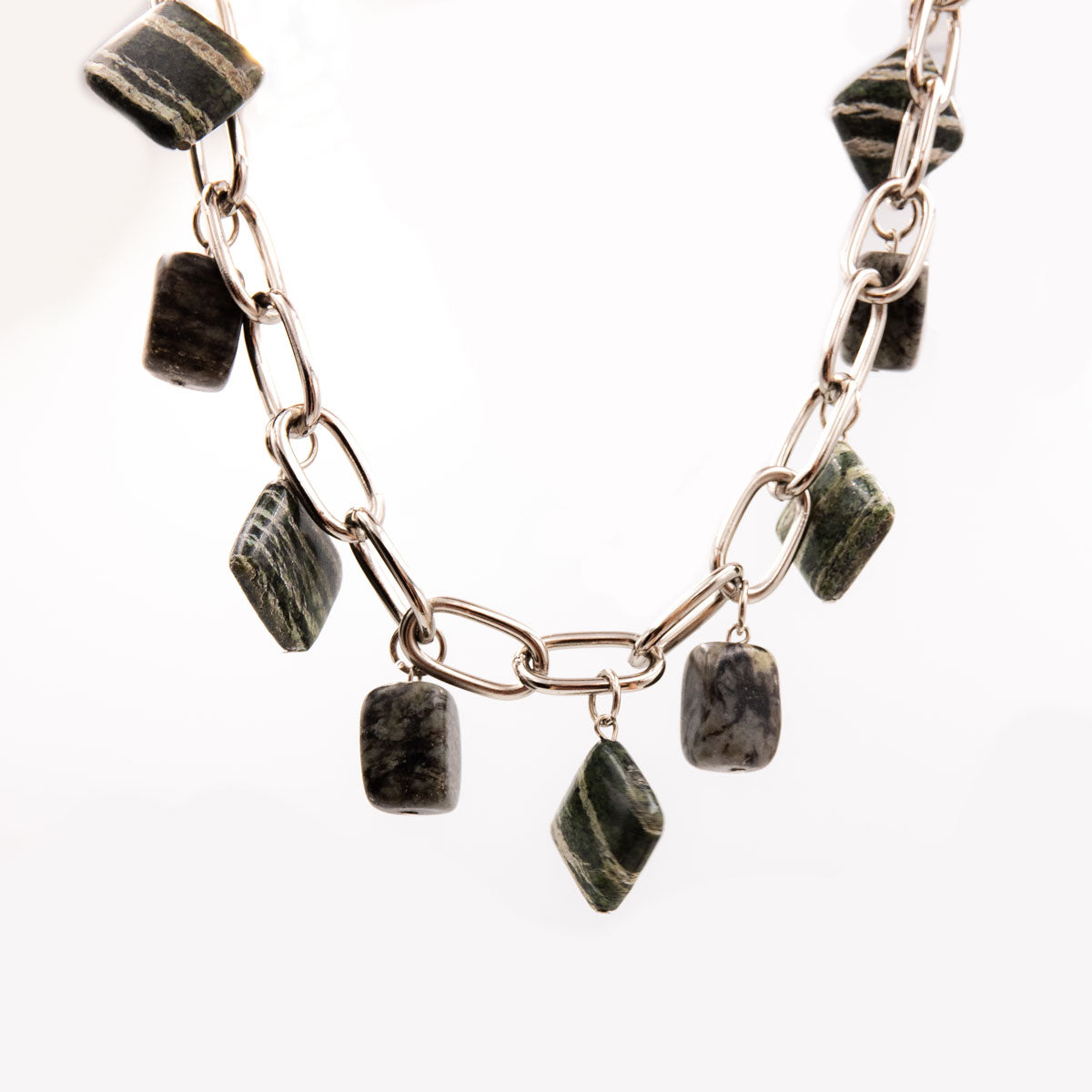 Multi Chrysotile pendant necklace