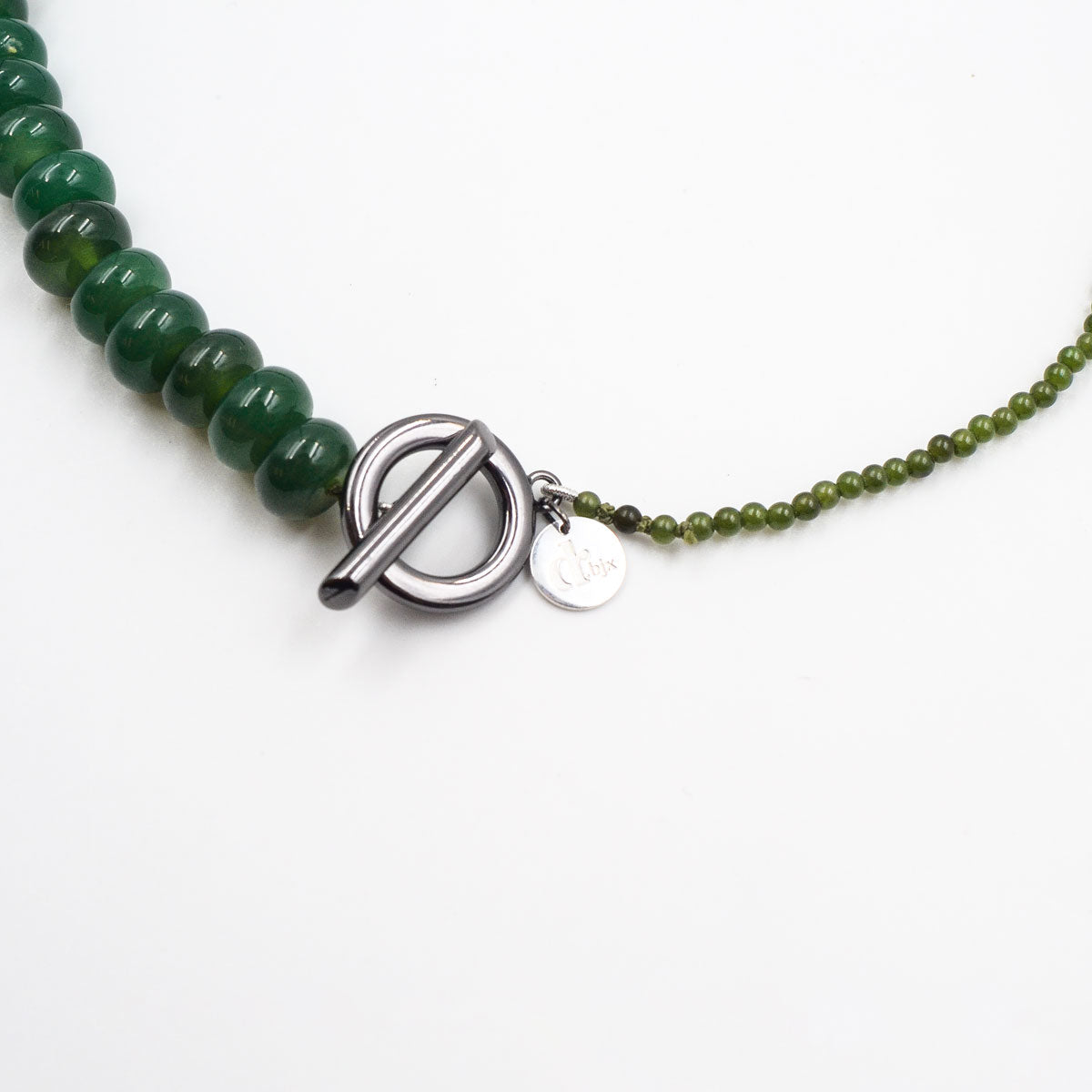 Two pieces green Agate necklace