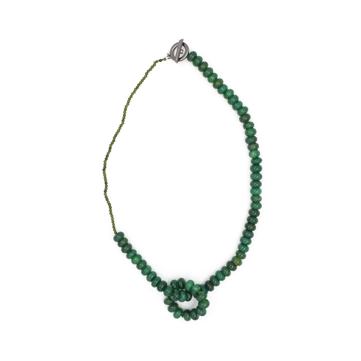 Two pieces green Agate necklace