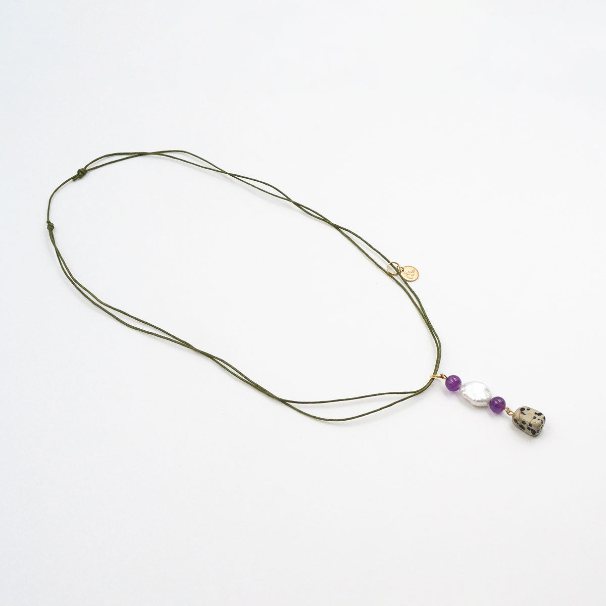 Amethyst and Pearls pendant necklace