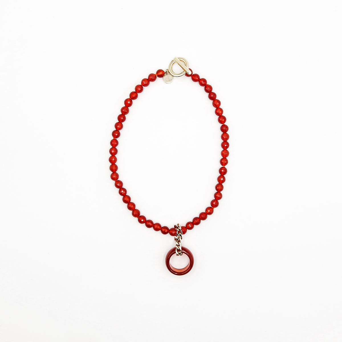 Dani Wheels - Carnelian pendant necklace