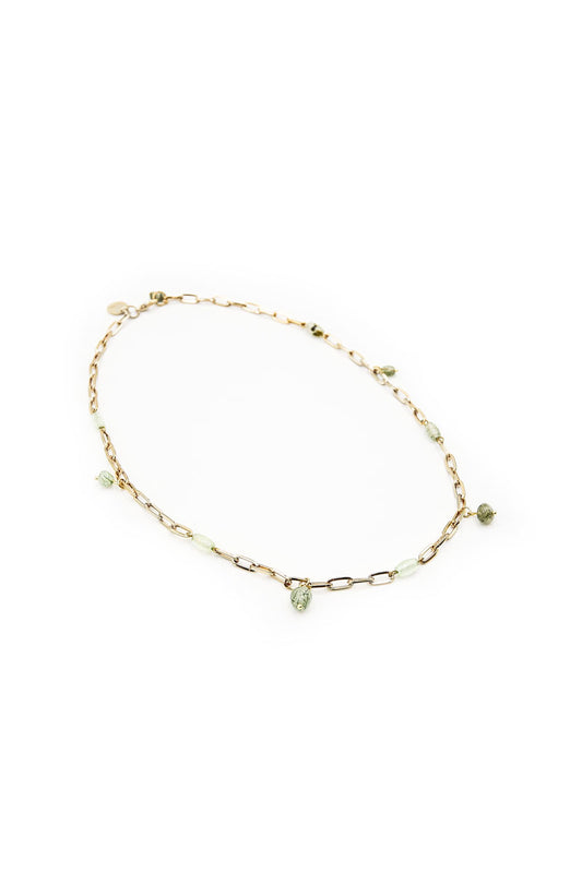 Prehnite charms necklace