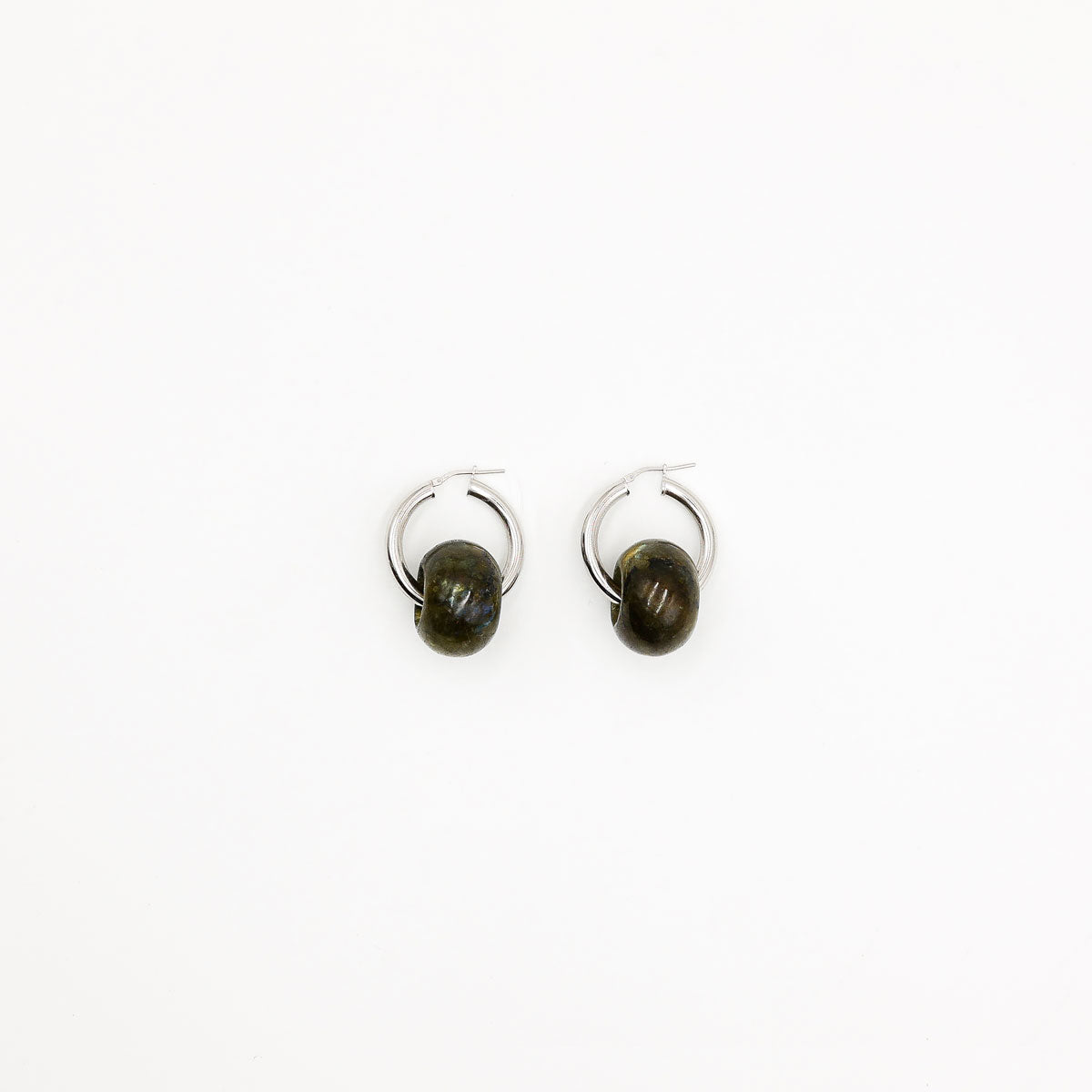 Dani Wheels - Labradorite silver earrings