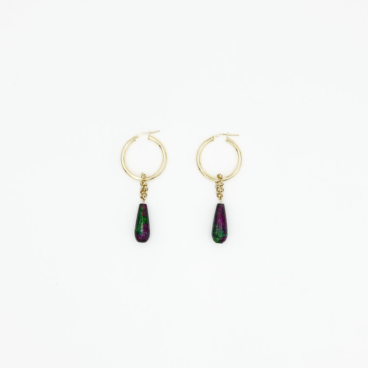 Zoisite Ruby Earrings