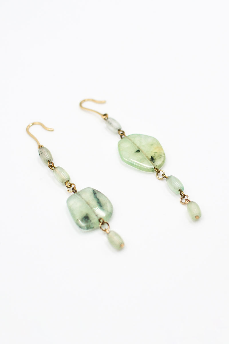 Prehnite Pendant Earrings